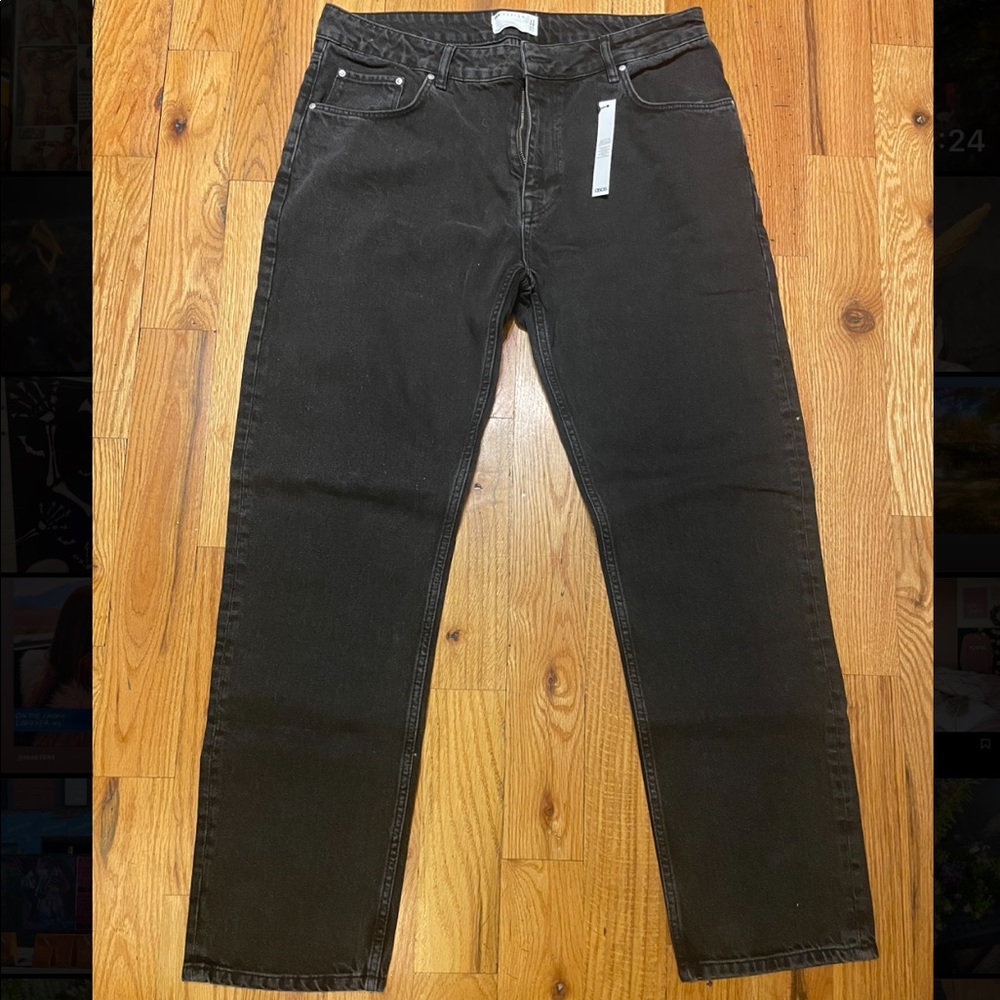 ASOS design mens straight leg jeans black 36/32